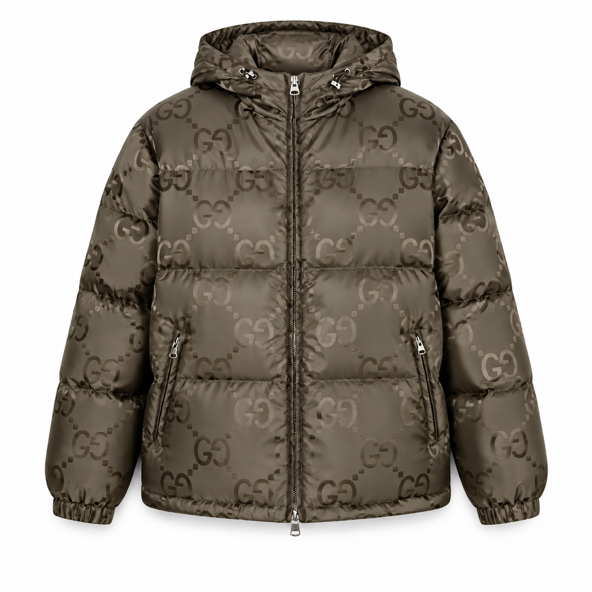 „GG“ Puffer Down Jacke Olive Lite