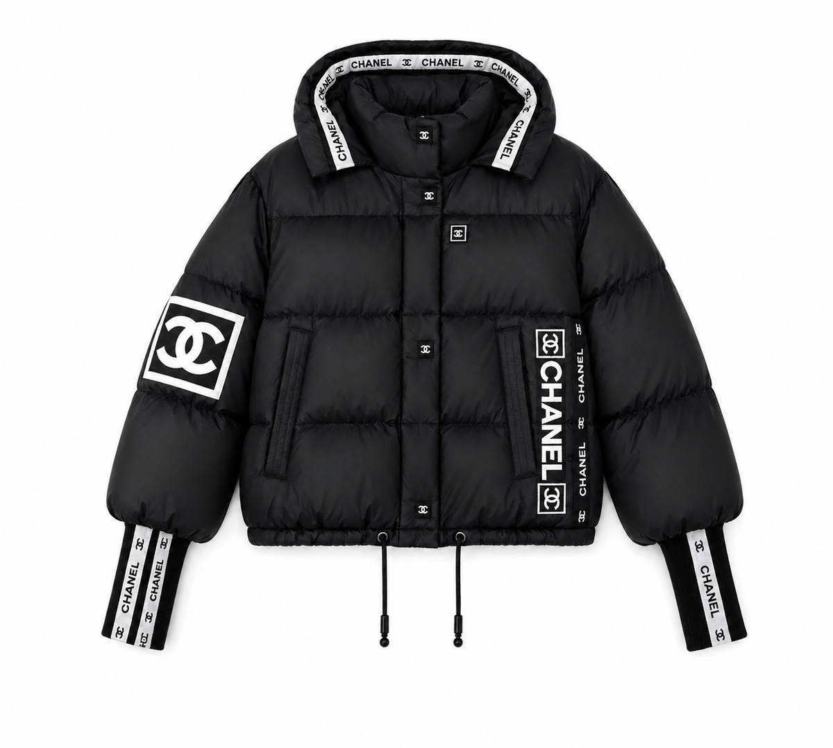 “CC“ Hooded Puffer Jacke