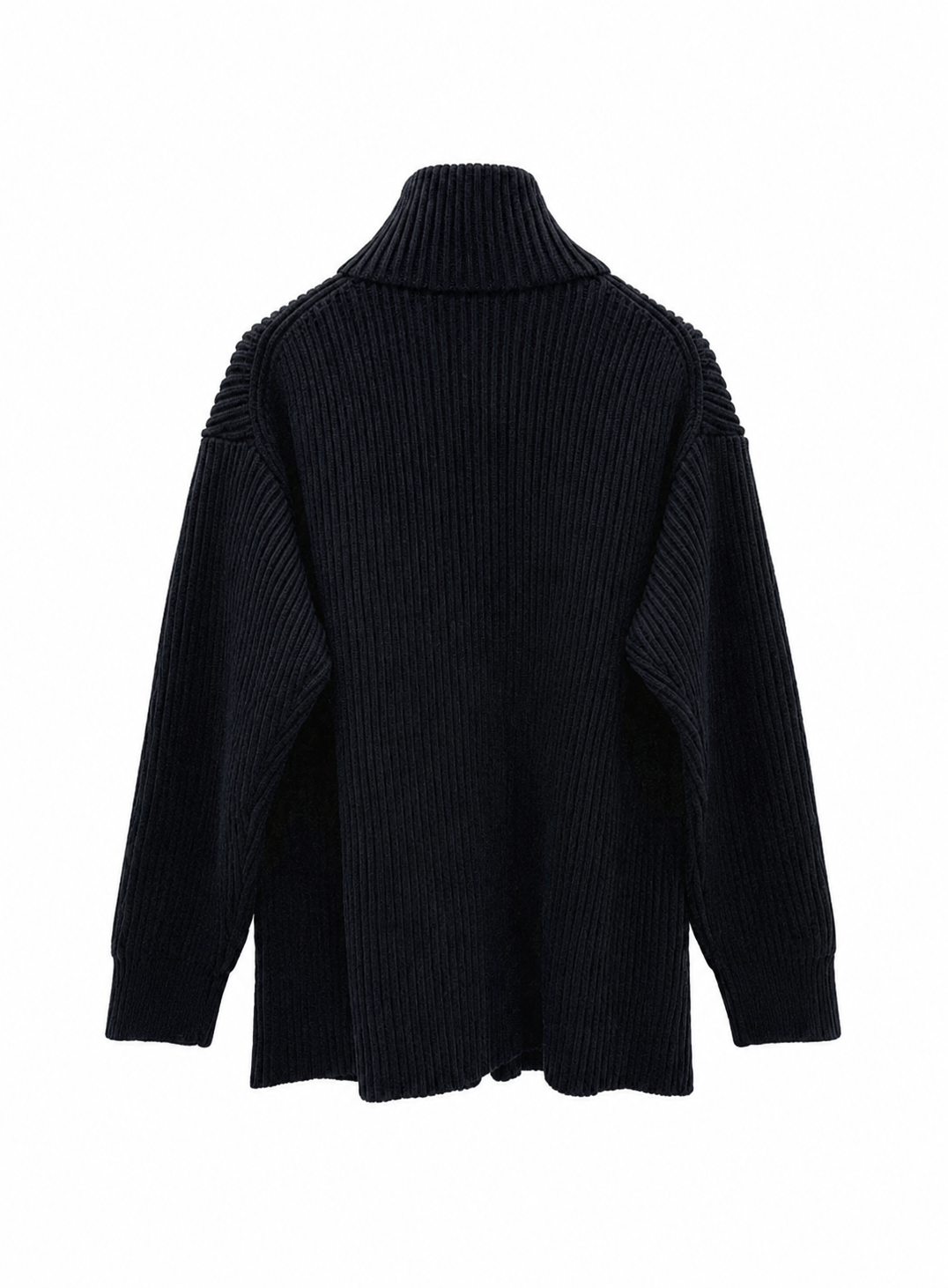 H-Style Ribbed Zip Cardigan