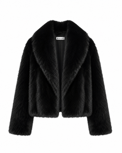 Luxe Fur Look Blazer Jacket