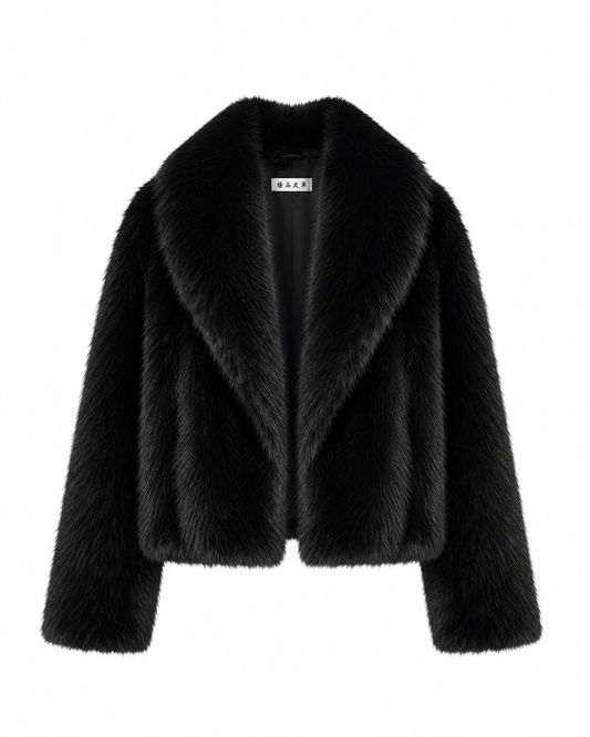 Luxe Fur Look Blazer Jacket