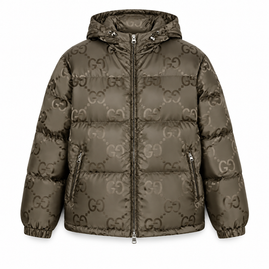 „GG“ Puffer Down Jacke Olive Lite