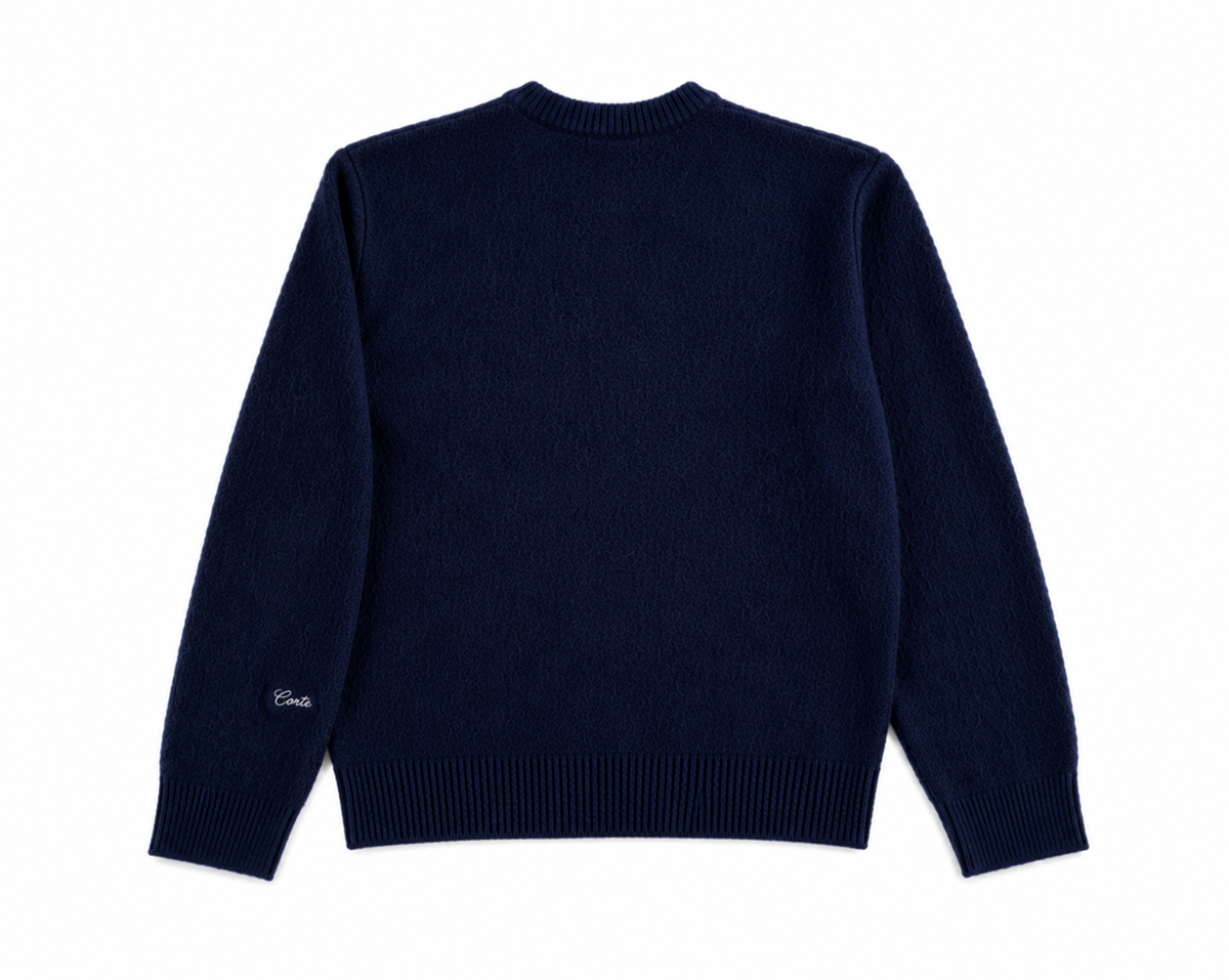 "Corteiz" C Star Mohair Dark Blue