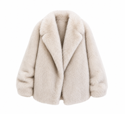 Luxe Fur Look Blazer Jacket