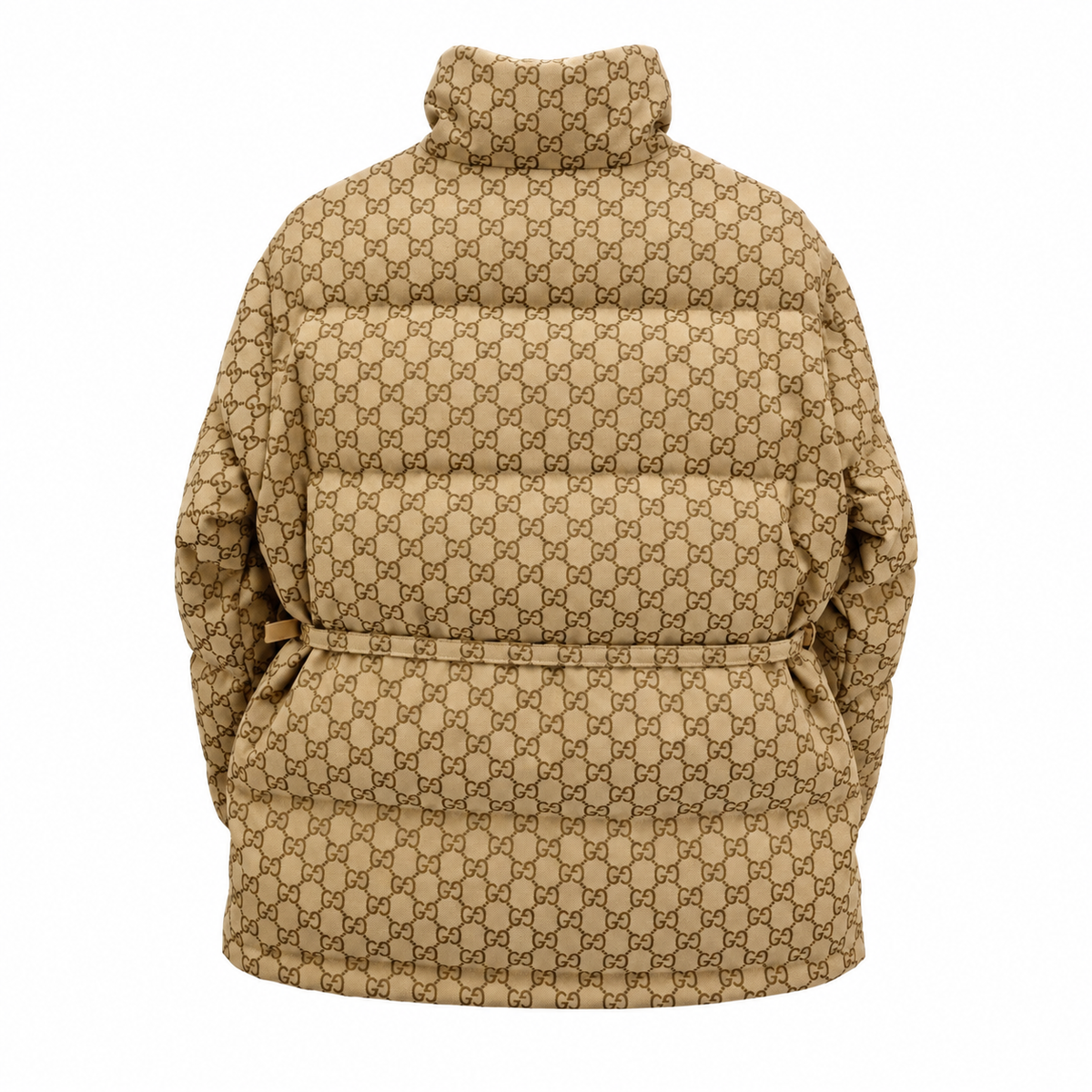 "GG" Monogram Belted Puffer Jacket