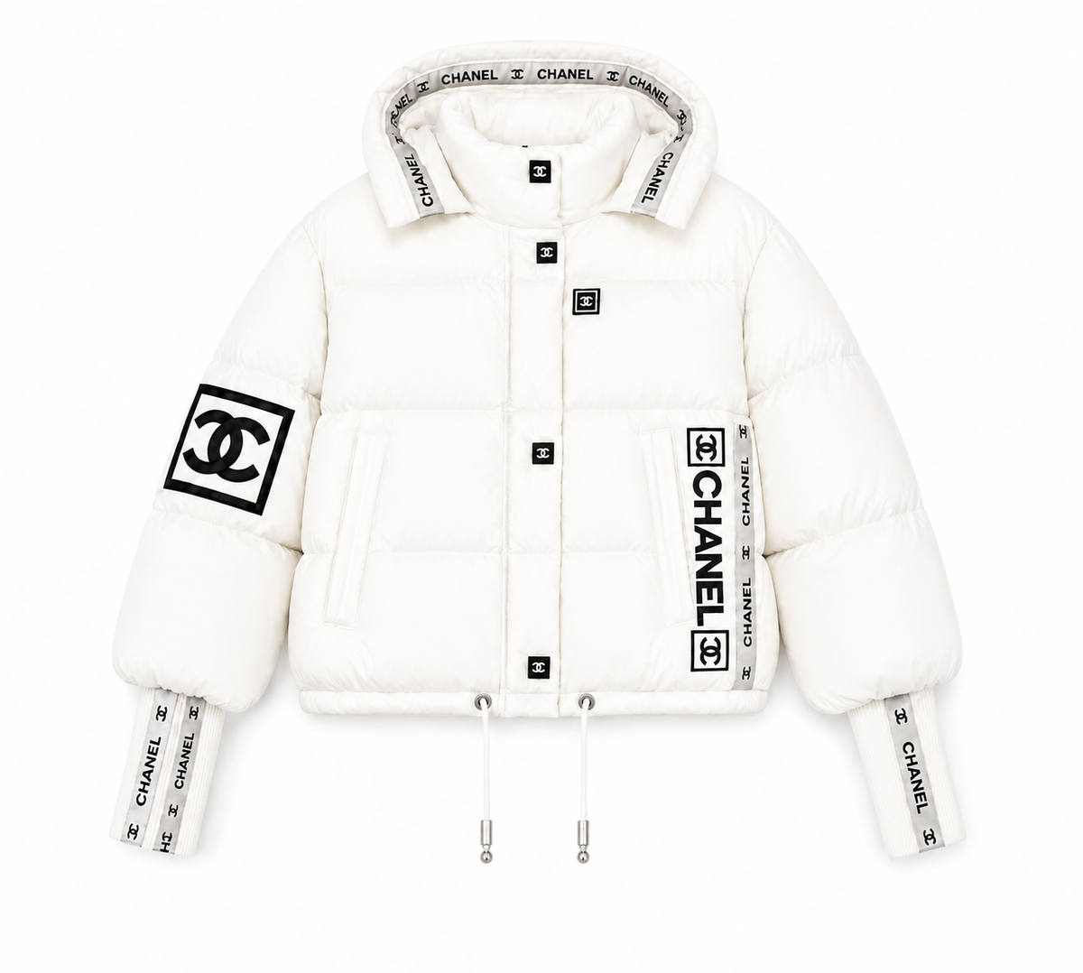 “CC“ Hooded Puffer Jacke
