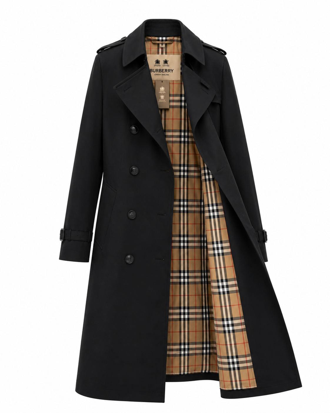 "BB" Classic Check Trench Coat
