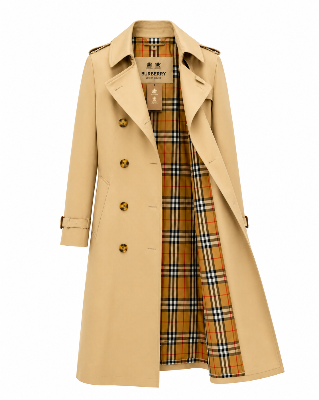 "BB" Classic Check Trench Coat